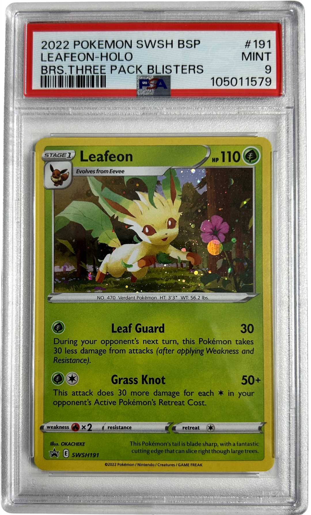 Pokemon - Promo - Leafeon SWSH191 - PSA 9
