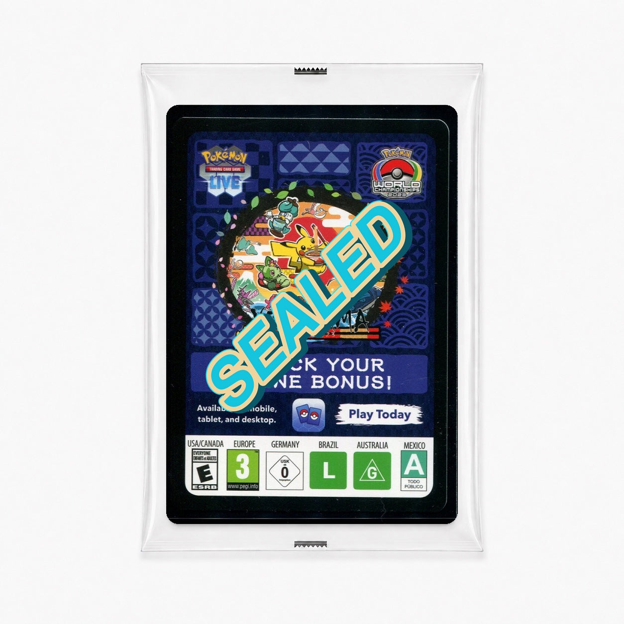 Pokemon TCG Live 2023 World Championships Yokohama night festival design sealed code card promo