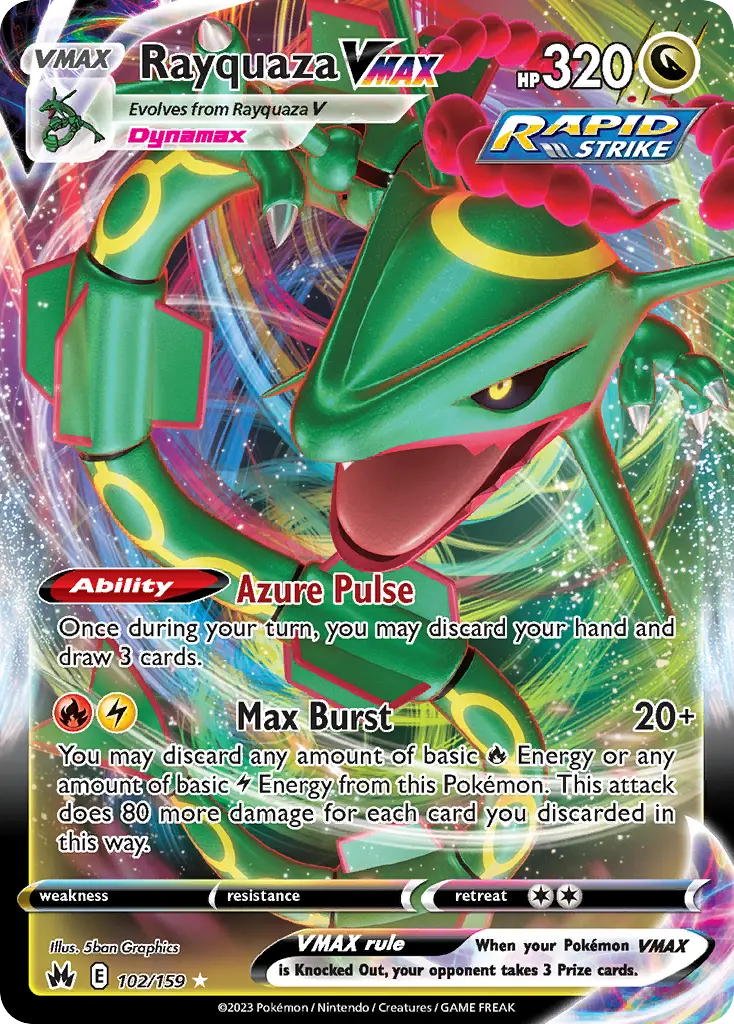 Rayquaza VMAX 102/159 Crown Zenith Ultra Rare Holo Pokémon card