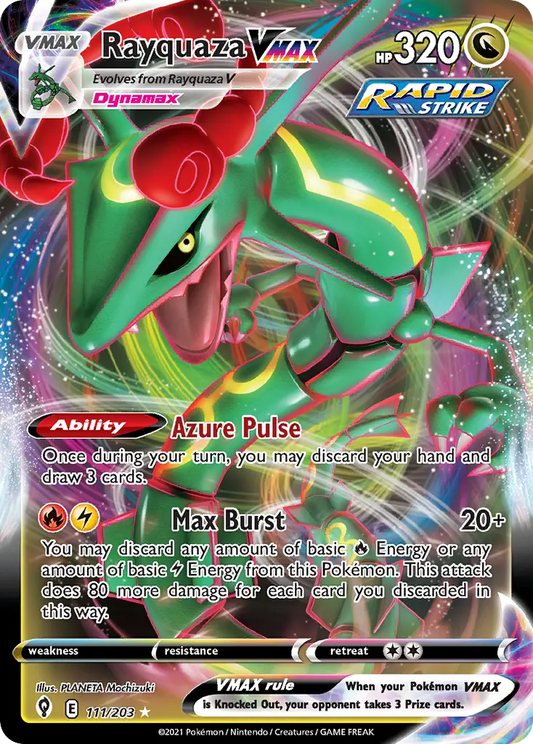 Rayquaza VMAX 111/203 Evolving Skies Ultra Rare Holo Pokémon card