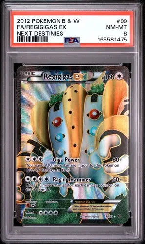 Regigigas EX #99 Next Destinies Full Art PSA 8 cert 165581475