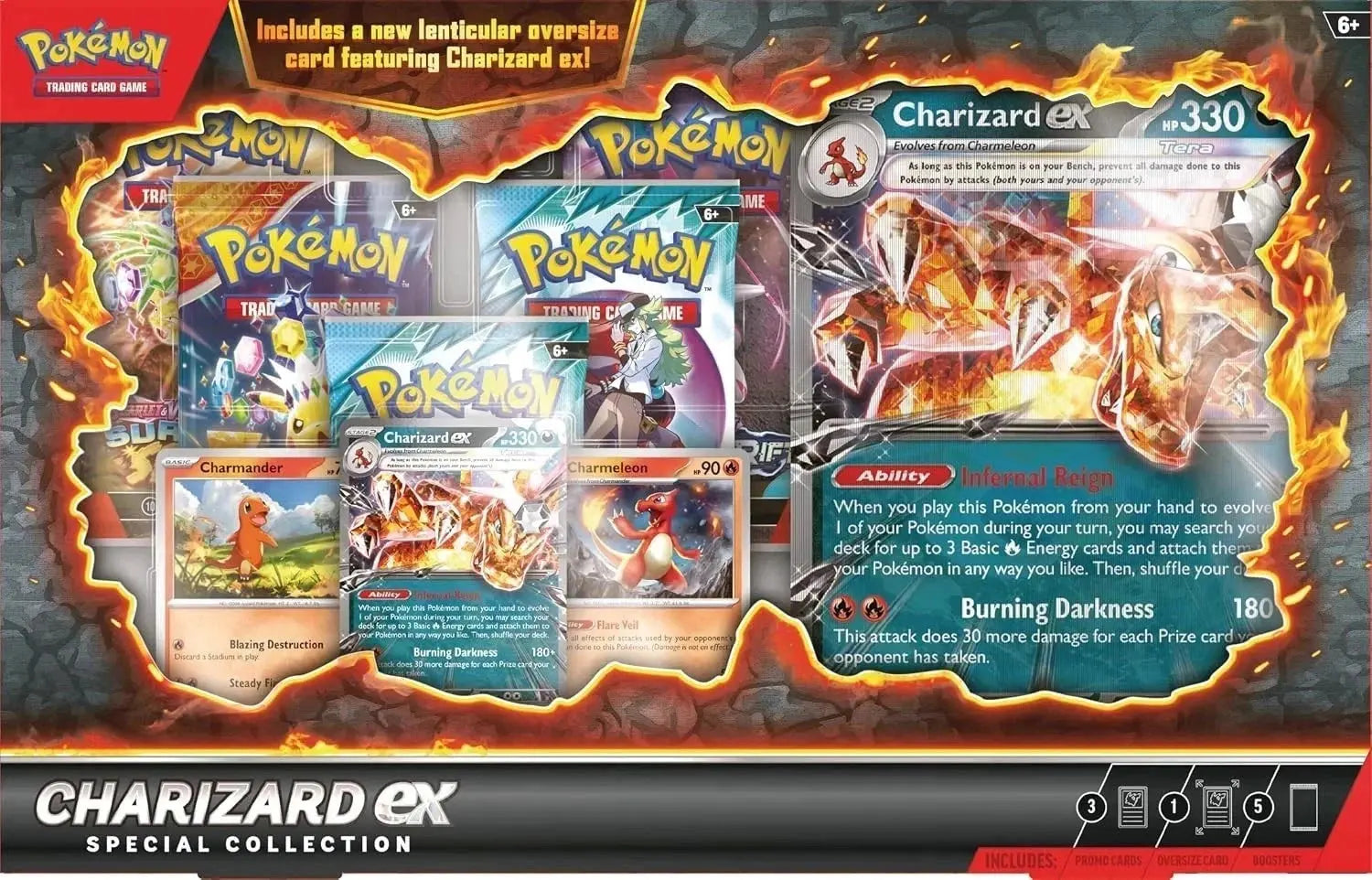 Pokemon TCG Charizard ex Special Collection Box Factory Sealed Squirtle Squad Card Shop.   Squirtle Squad Card Shop.