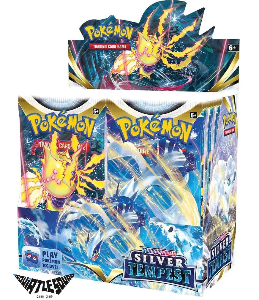 Pokémon TCG – Sword & Shield Silver Tempest Booster Box – Factory Sealed – 36 Packs Squirtle Squad Card Shop.