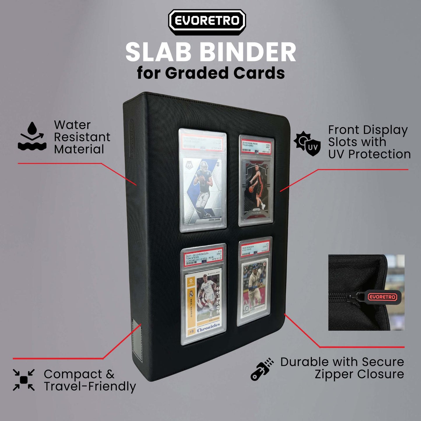 EVORETRO Slab Binder for Graded Cards – Holds 36 Slabs EVORETRO Canada   Squirtle Squad Card Shop.