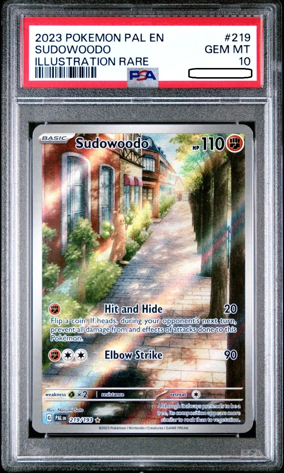 Pokémon TCG – Sudowoodo 219/193 Illustration Rare – Paldea Evolved – PSA 10 Gem Mint - Squirtle Squad Card Shop.  Squirtle Squad Card Shop.