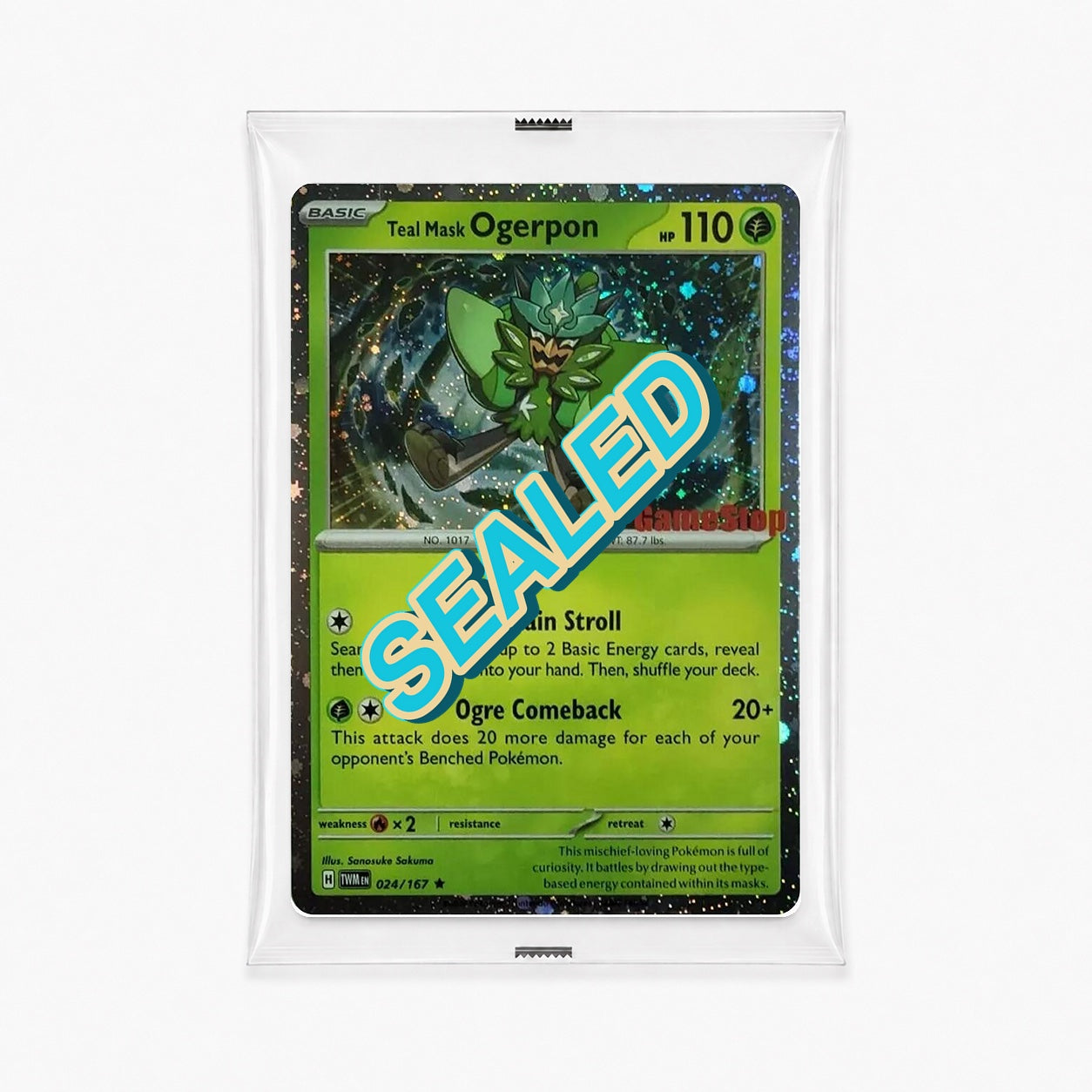 Teal Mask Ogerpon 024/167 – Twilight Masquerade GameStop Stamped Holo Sealed Promo