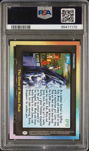 Pokémon TCG – The Ghost of Maiden’s Peak EP19 – Topps TV Animation Series – PSA 9 Mint