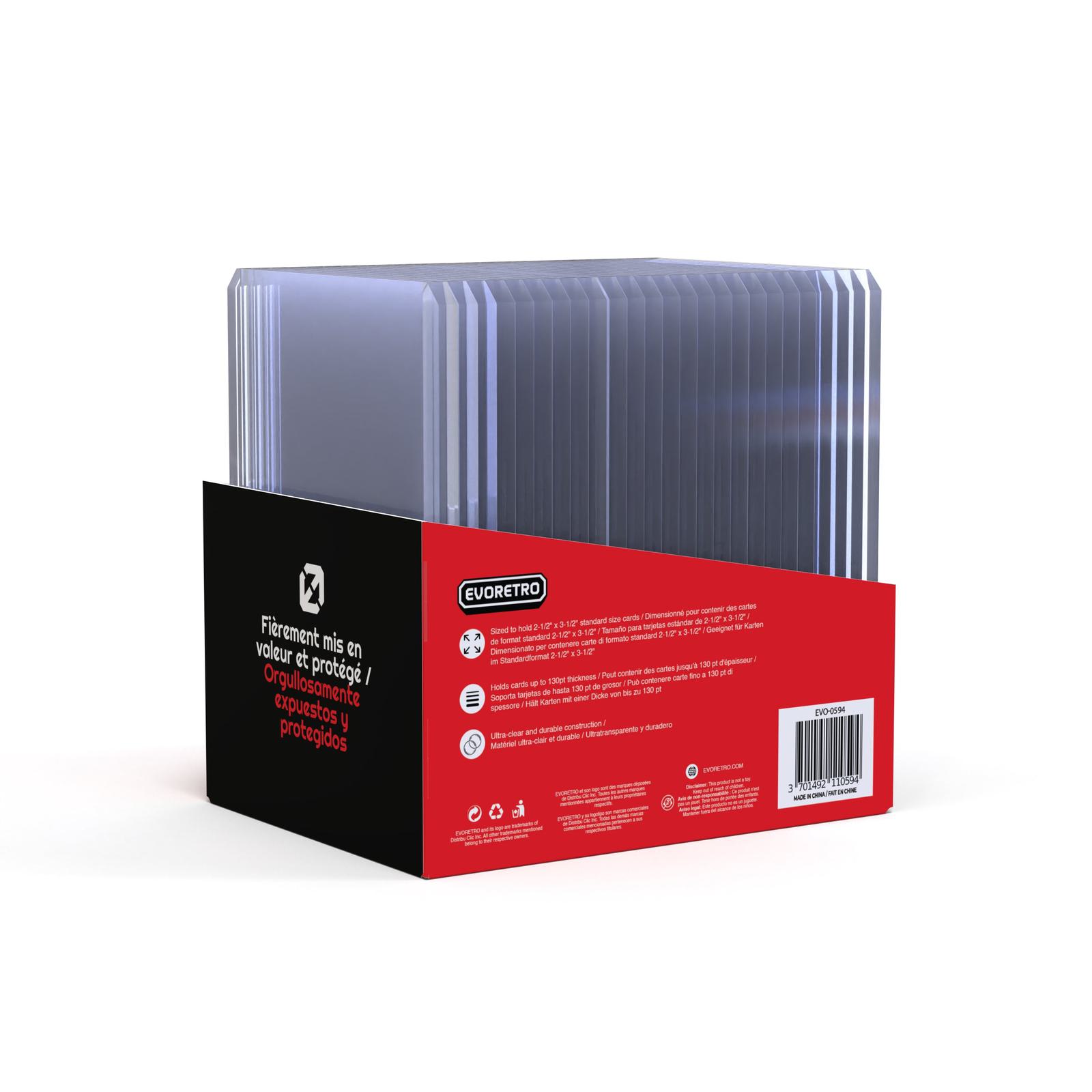25 EVORETRO Toploader 35pt/55pt/75pt/100pt/180pt – Pack of 25 for Trading Cards EVORETRO Canada   Squirtle Squad Card Shop.