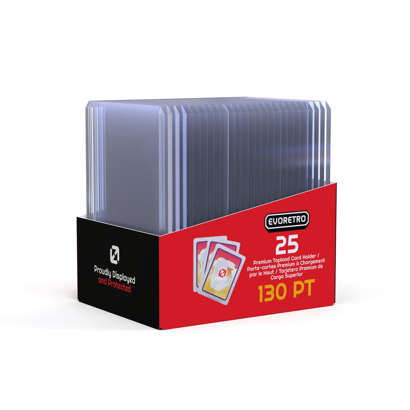 25 EVORETRO Toploader 35pt/55pt/75pt/100pt/180pt – Pack of 25 for Trading Cards EVORETRO Canada   Squirtle Squad Card Shop.
