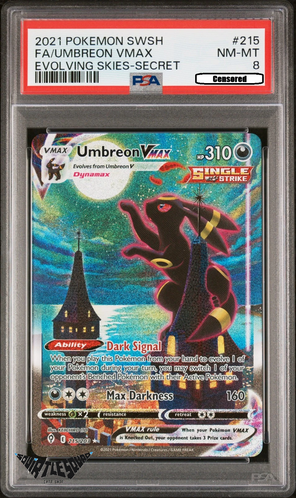 Pokémon TCG – Umbreon VMAX 215/203 – Evolving Skies – PSA 8 Gem Mint