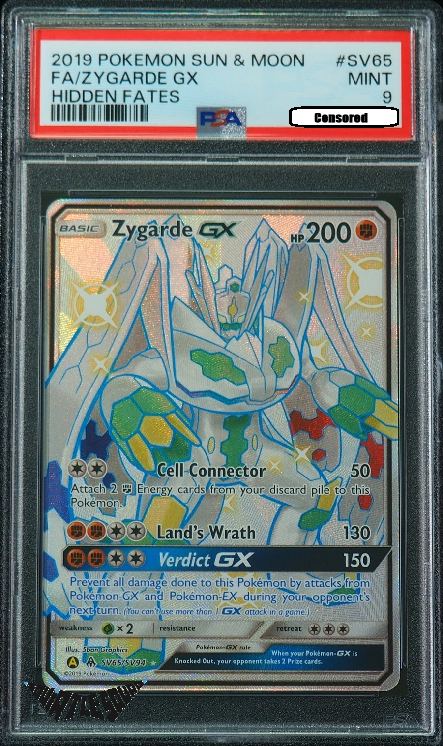 Pokémon TCG – Zygarde GX SV65 – Shiny Vault – Hidden Fates – PSA 9 Mint