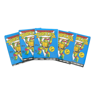 Teenage Mutant Ninja Turtle Series 2 Trading Card pack x 5