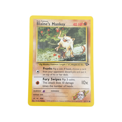 Blaine's Mankey 63/132 Gym, Challenge WOTC (NM-MINT)