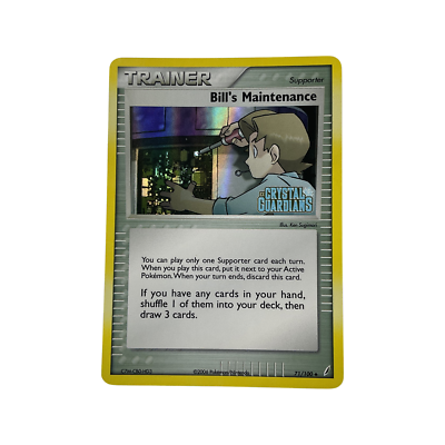 Bill's Maintenance 71/100 Holo EX Crystal Guardians (NM-MINT)