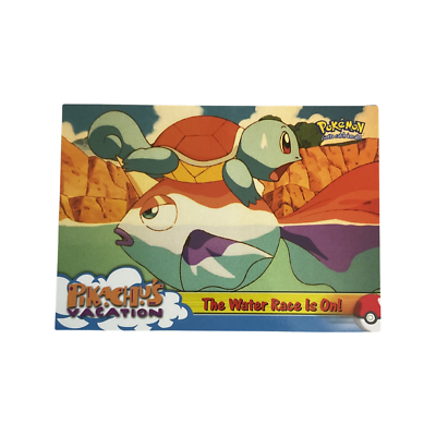 The Water Race Is ON! 1999 Topps Pikachu's Vacation Black Print (MINT)