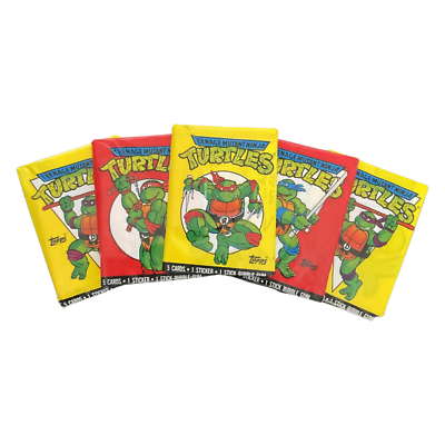 Teenage Mutant Ninja Turtle Series 1 Trading Card pack x 5