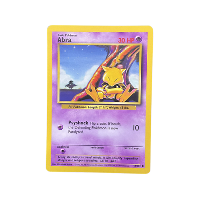 abra 43/102 Base set WOTC (EX-NM)