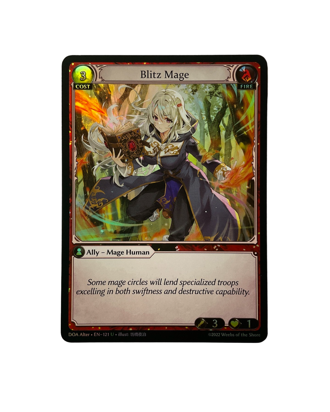 Grand Archive Blitz Mage EN-121 Dawn Of Ashes Alter Edition FOIL