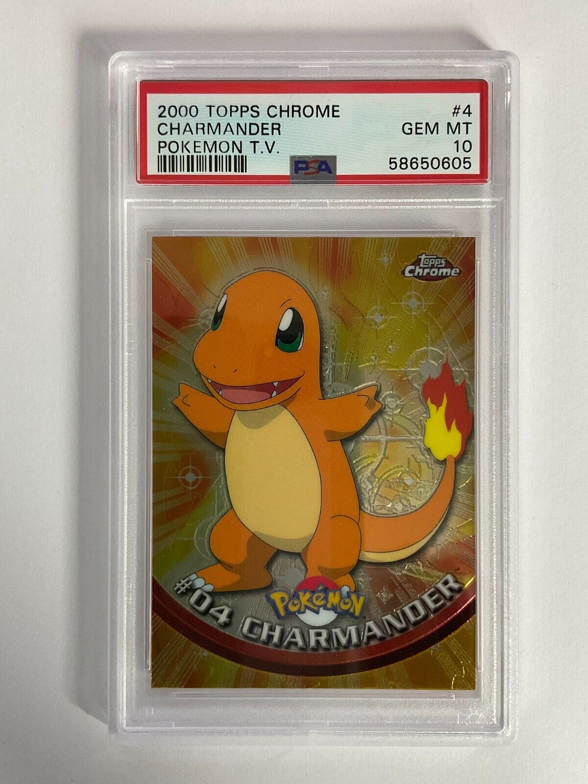 Pokemon 2000 Topps Chrome Charmander #04  PSA 10