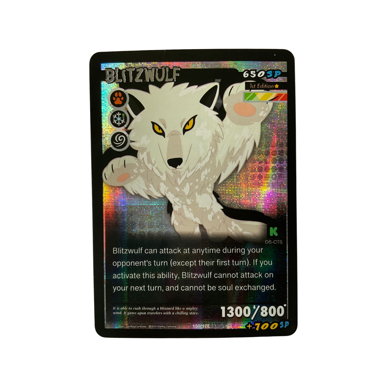 D-Spirits TCG Blitzwulf 130/177 1st Edition Kickstarter HOLO