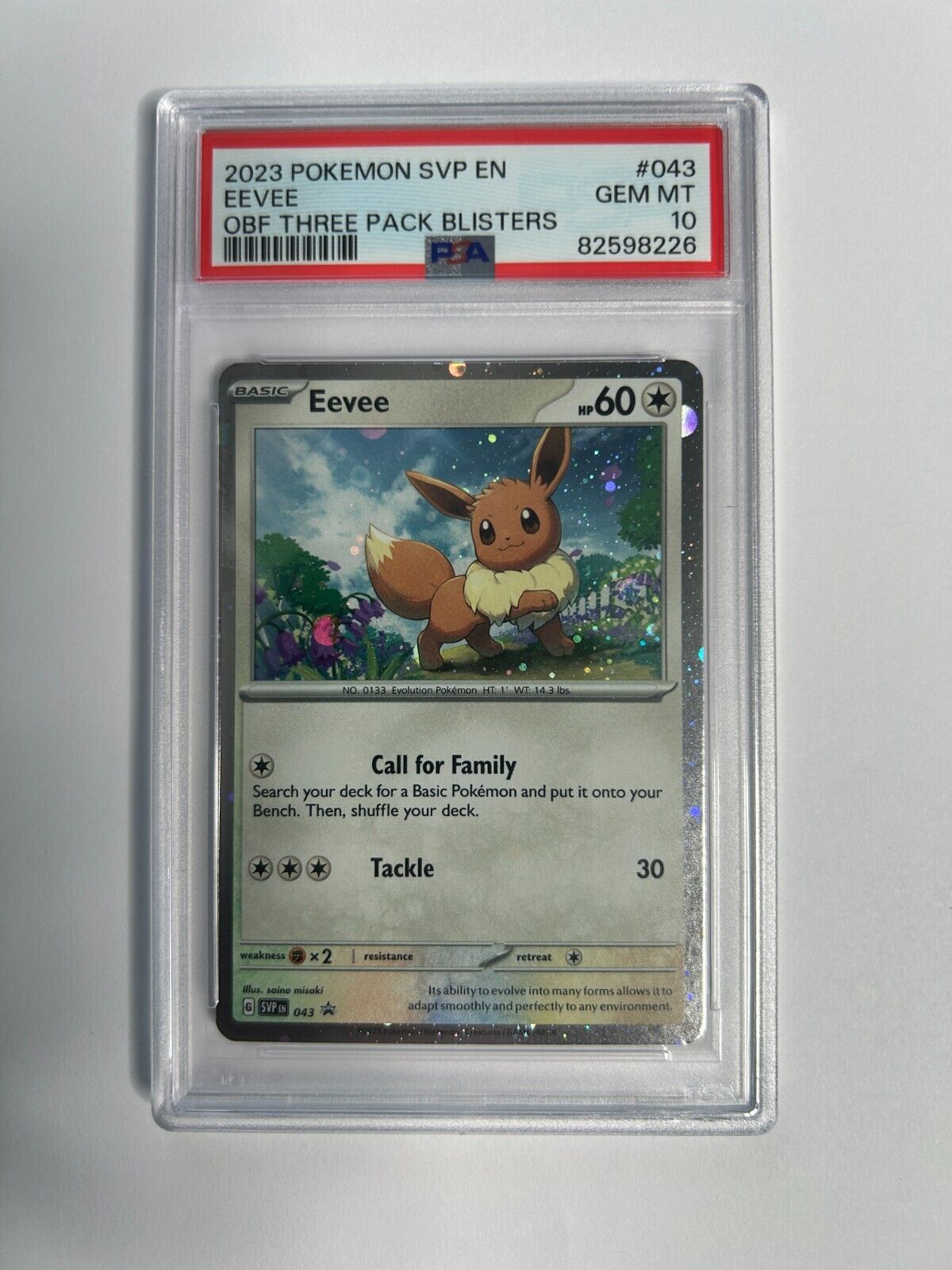 Pokemon Promo Card Eevee HOLO 043 PSA 10