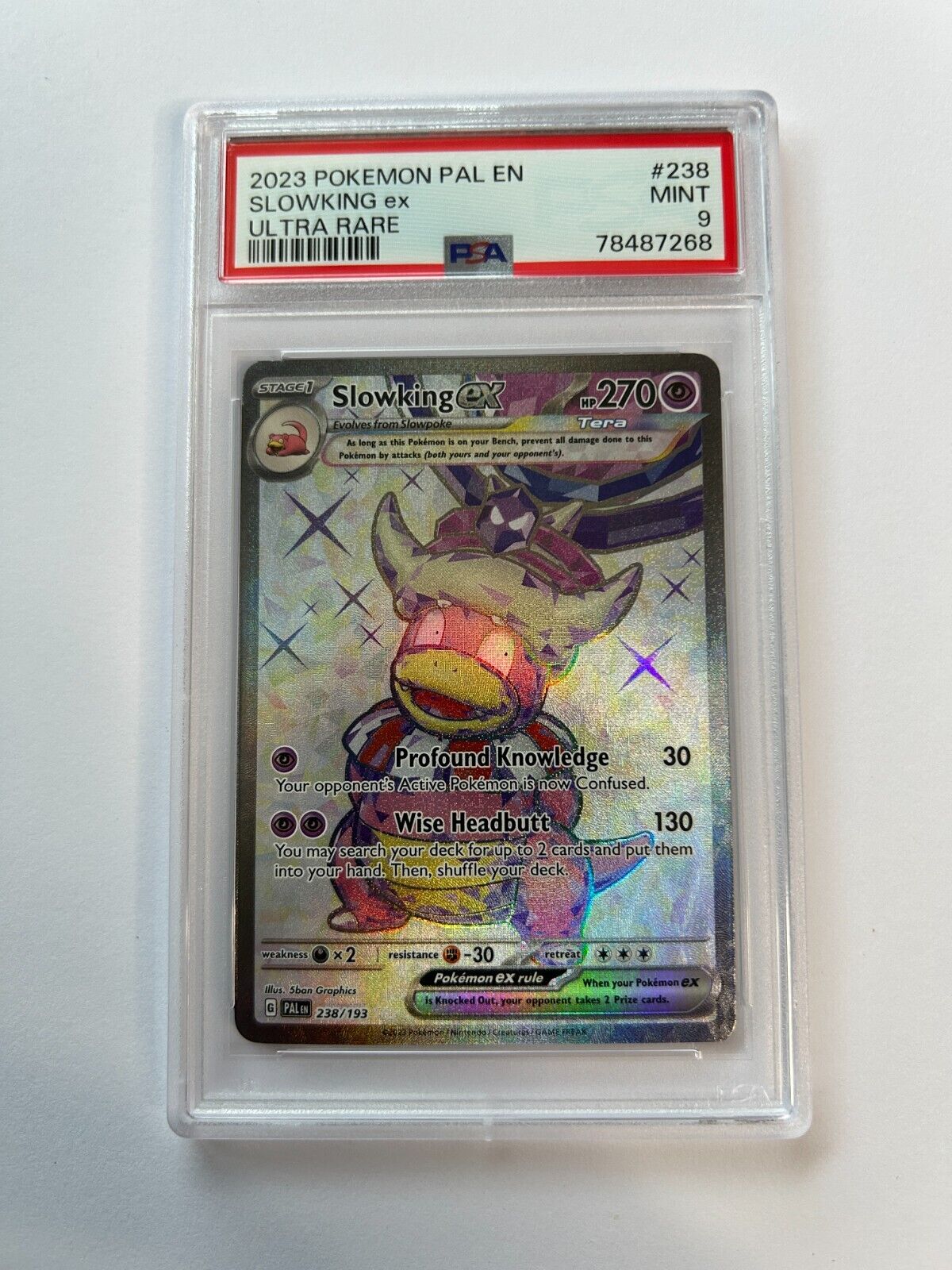 Pokemon TCG Slowking EX 238/193 Paldea Evolved PSA 9